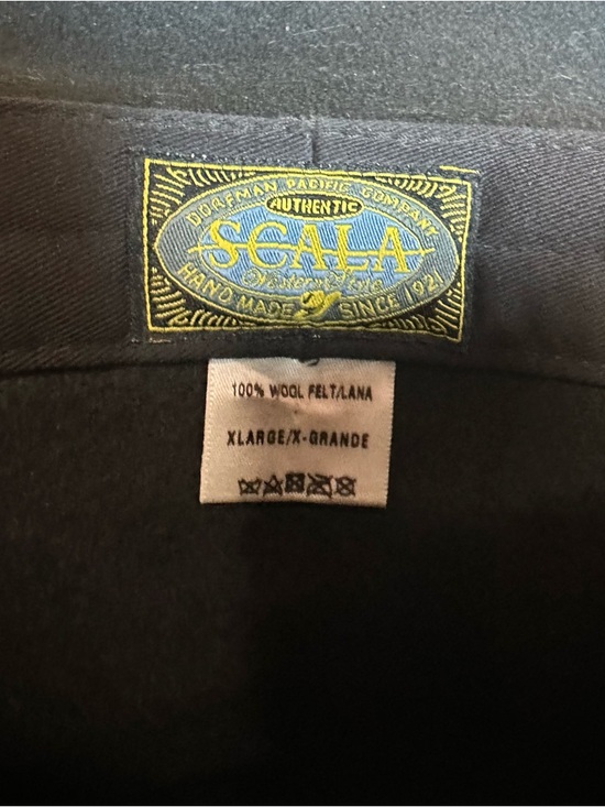 Scala Black Cowboy Hat with Studded Brown Band wool felt - Picture 6 of 8